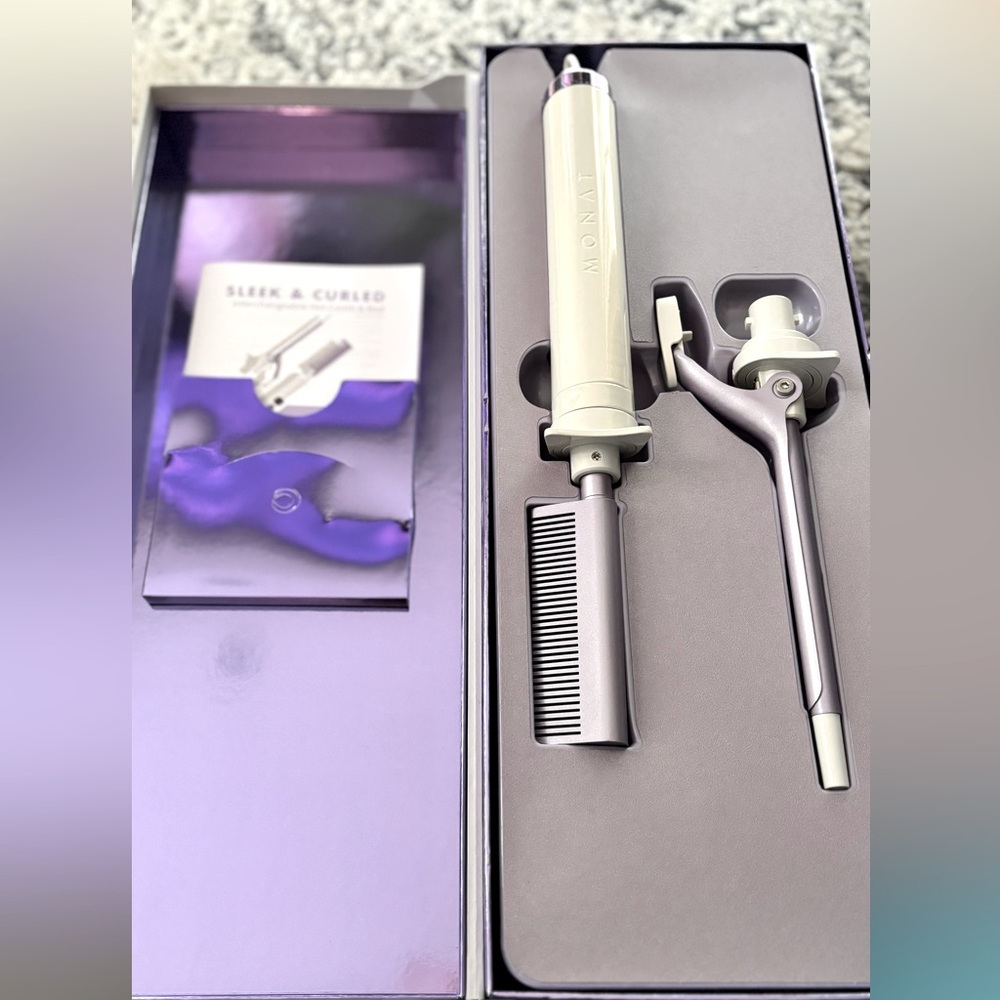 MONAT SLEEK & CURLED INTERCHANGEABLE HOT COMB & ROD STRAIGHTEN + SMOOTH BRUSH